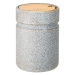 Sivá kameninová dóza s bambusovým vekom Bloomingville Kendra, 450 ml