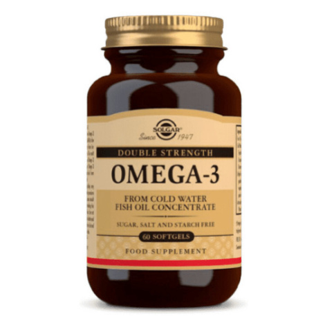 SOLGAR Omega 3 double strength rybí olej 60 kapsúl