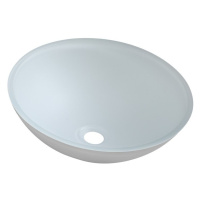 SAPHO - TELICA sklenené umývadlo na dosku Ø 42 cm, biela mat TY181W
