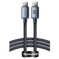 Baseus Crystal Shine CAJY000601, USB-C na USB-C PD100W Power Delivery, 1,2m, čierny