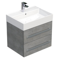 Kúpeľňová skrinka s umývadlom Naturel Cube Way 60x53x46 cm matný betón CUBE46602BESAT