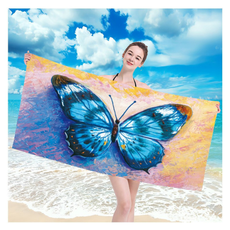 Plážová osuška s motívom nádherného motýľa 100 x 180 cm