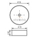 Invena Kos, keramické umývadlo na dosku 415x415x135 mm, zlatá matná-čierna matná, INV-CE-38-017-