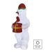 Nafukovací LED lední medvěd s vánočním dárkem 240 cm studená bílá