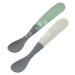 Ergonomické lyžičky 1st Age Silicone Spoons Beaba Mineral Grey Sage Green zo silikónu na samosta