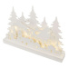 Dřevěná LED dekorace Wioska s časovačem 31 cm teplá bílá