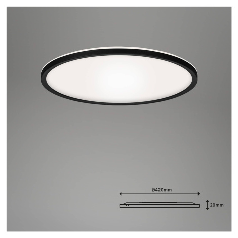 LED stropné svietidlo Slim smart black dim CCT Ø 42 cm Briloner