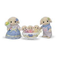 Sylvanian family Rodina Flora králiky s trojčatami