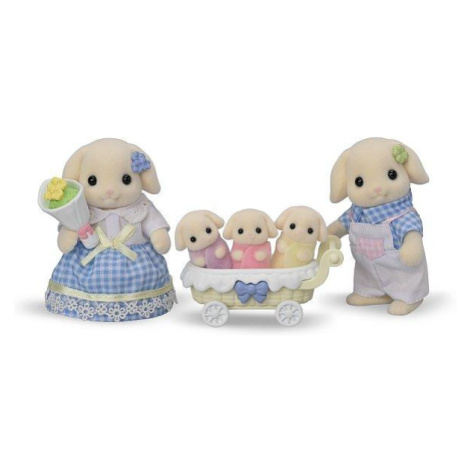 Sylvanian Families Rodina Flora králiky s trojčatami