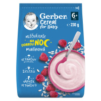 GERBER Cereal mliečna kaša malinová Dobrú noc 230 g