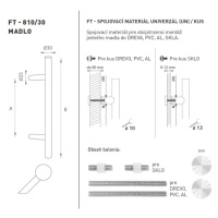 FT - MADLO kód 810 O 35 mm ST ks NEM - nerez matná (F60) 500 mm O 35 mm