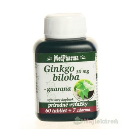 MedPharma GINKGO BILOBA + GUARANA 60+7 tabliet