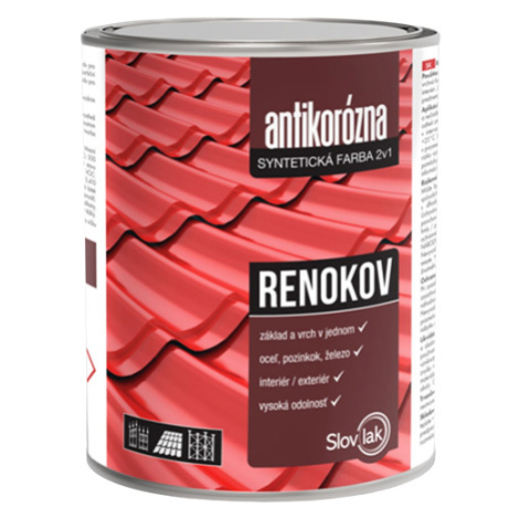 RENOKOV 2v1 - Antikorózna farba na strechy 2,5 kg 0199 - čierna