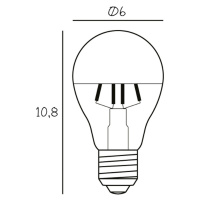 LED zrkadlová lampa Ľubovoľná E27 strieborná 3,5W 2700K stmievateľná