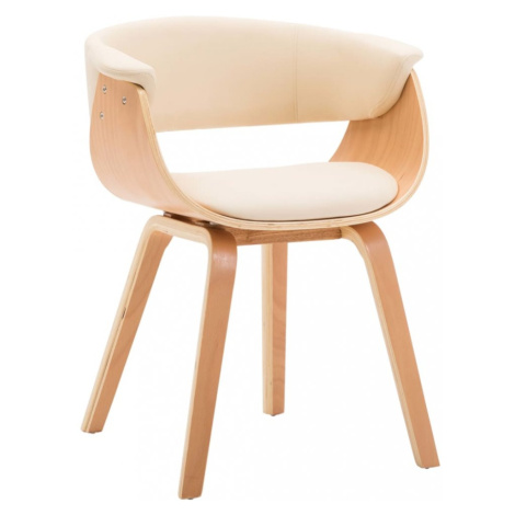 Jedálenská stolička ohýbané drevo Dekorhome Krémová / svetlohnedá,Jedálenská stolička ohýbané dr vidaXL