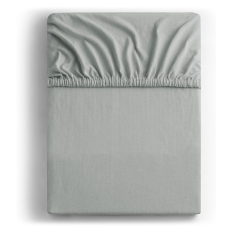 Oceľovosivá elastická bavlnená plachta DecoKing Amber Collection, 200/220 x 200 cm