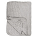 IB Laursen Biela bavlnená prikrývka so sivými pruhmi 130x180 cm