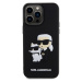 Karl Lagerfeld 3D Rubber Karl and Choupette Zadný Kryt pre iPhone 14 Pro Max Black