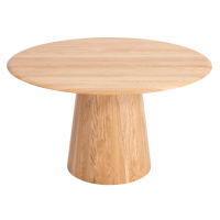 Okrúhly jedálenský stôl z dubového dreva v prírodnej farbe ø 126 cm Mushroom – Gazzda