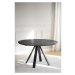 Čierny okrúhly jedálenský stôl s doskou z dubového dreva ø 130 cm Carradale – Rowico