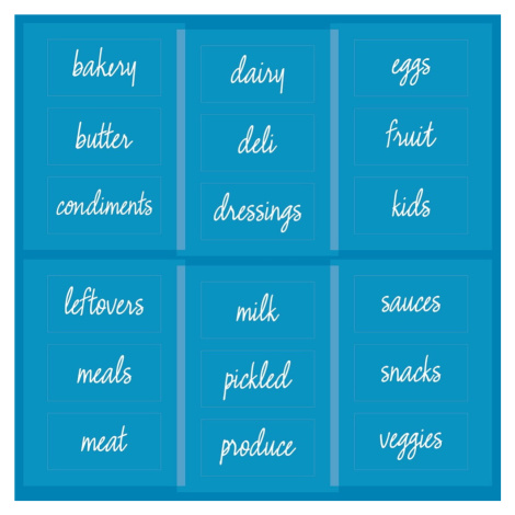 Nálepky na potraviny do mrazničky iDesign The Home Edit