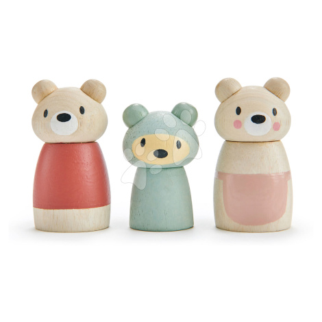 Drevená medvedia rodina Bear Tales Tender Leaf Toys otec a mama s medvedíkom