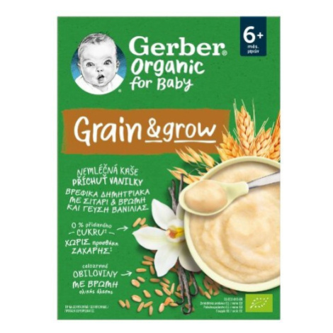 GERBER Organic nemliečna kaša pšenično-ovsená bio príchuť vanilka od ukonč. 6.mesiac 200 g