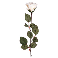 Umelá kvetina Ruža veľkokvetá 72 cm, biela