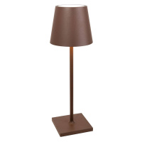 Zafferano Poldina L Desk lampa batérie IP54 corten