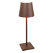 Zafferano Poldina L Desk lampa batérie IP54 corten