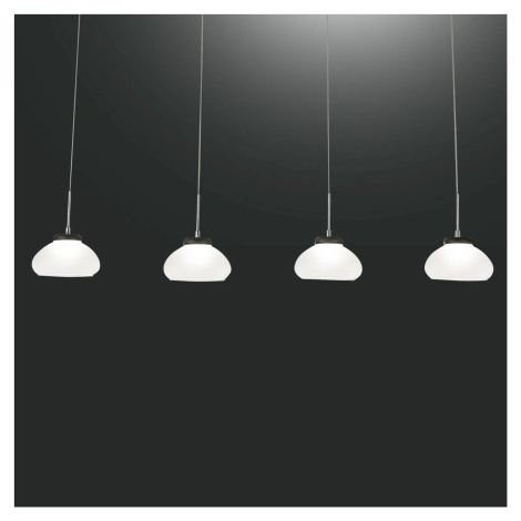 Závesná lampa Arabella 4-plameňové v sérii, biela Fabas Luce