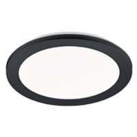 Stropné svietidlo okrúhle čierne 26 cm vrátane LED 3 stupne stmievateľné IP44 - svetelné