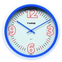 Nástenné hodiny Twins 2896 blue 31cm