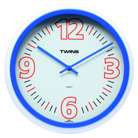 Nástenné hodiny Twins 2896 blue 31cm