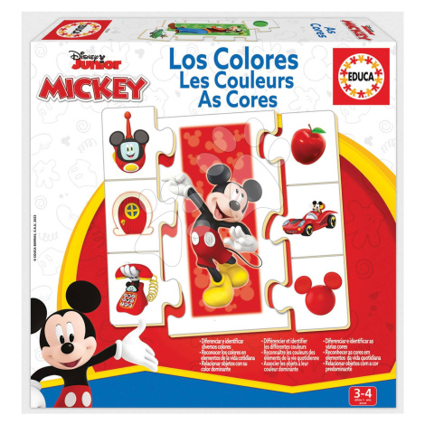 Náučná hra Učíme sa farby Mickey & Friends Educa so 6 obrázkami 42 dielov od 3 rokov