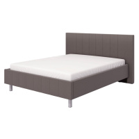 Manželská posteľ 160x200cm camilla - sv. sivá/sivé nohy