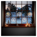 Sada LED světelných ozdob na okno CHRISTMAS MOOD kruhová bílá