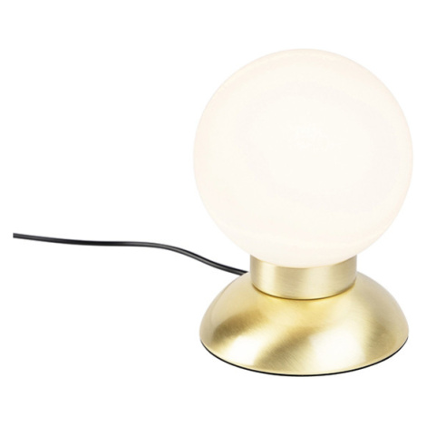 Dizajnová stolná lampa zlatá stmievateľná vrátane LED - Majestic TRIO