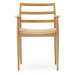 Jedálenská stolička z dubového dreva v prírodnej farbe v súprave 2 ks Analy – Kave Home
