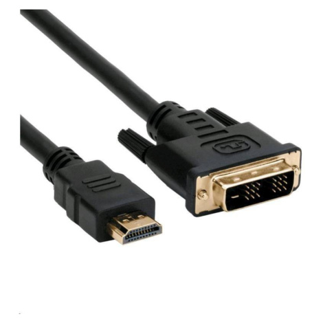 Kábel C-TECH HDMI-DVI, M/M, 1,8m