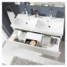 MEREO - Aira, koupelnová skříňka s keramickým umyvadlem 81 cm, šedá CN731