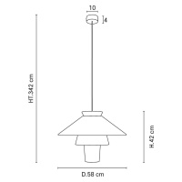 MARKET SET Závesné svetlo Ruche, Ø 58 cm, okrová farba