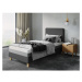 Tmavosivá jednolôžková posteľ Mazzini Beds Lotus, 90 x 200 cm