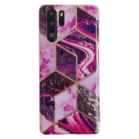 Apple iPhone 11 Pro Max, silikónové puzdro, mnohouholníkový mramorový vzor, Wooze Geometric Marb