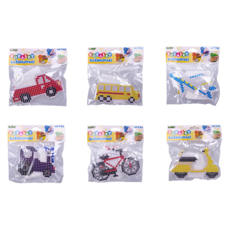 Wiky Korálky zažehľovací set - Dopravné prostriedky 16cm - bicykel