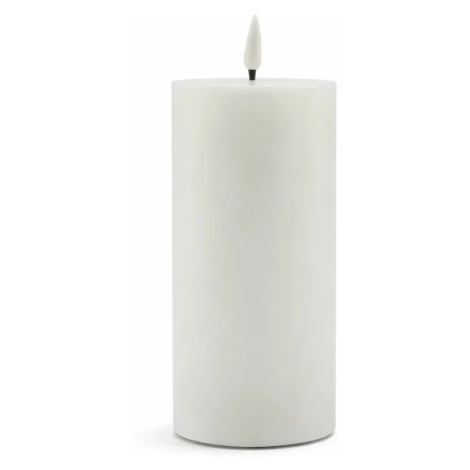 LED sviečka na batérie z pravého vosku 7,5 × 12,5 cm, biela, 2× AA DecoLED