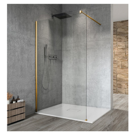 GELCO - VARIO GOLD jednodielna sprchová zástena na inštaláciu k stene, číre sklo, 1300  GX1213GX