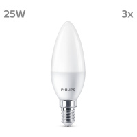 Philips LED sviečka E14 2,8W 250lm 2700K matná 3ks