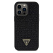 Guess Rhinestones Triangle Metal Logo Kryt pre iPhone 15 Pro Max Black