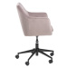 Dkton Dizajnová kancelárska stolička Norris, svetlo ružová